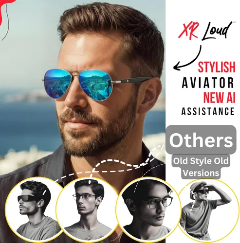 Vista 8 de ChatGPT - Lentes de sol polarizados con Bluetooth para hombre, con más de 170 idiomas, 99% de precisión, ligeros con protección UVA/B/C UV400