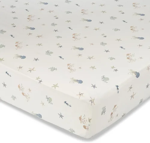 Vista 19 de Crane Baby Sábana bajera, sábana bajera ajustable de algodón suave para cunas y guarderías, cobre beige, 28 pulgadas de ancho x 52 pulgadas de alto