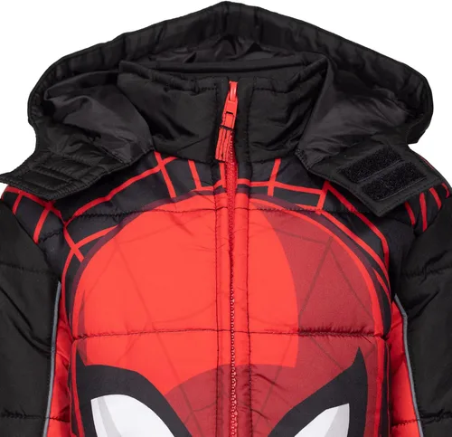 Vista 6 de Marvel Chaqueta acolchada con cremallera para cosplay, tallas de niño a niño grande (2T - 14-16)