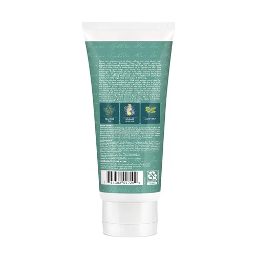 Vista 2 de SheaMoisture - Crema para el cabello con pegamento para pelucas y tejidos, árbol de té y semillas de borraja, producto para el cabello a base
