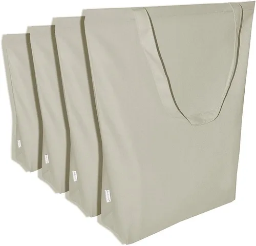 Vista 3 de 100% algodón canvas Shopping bolsa Bag bolsa de comestibles Pack de 4