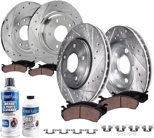Vista 41 de Detroit Axle - Kit de freno trasero para Chevy Silverado 1500 Avalanche GMC Sierra 1500 2007-2014, Suburban Yukon XL 1500 Tahoe Escalade EXT ESV
