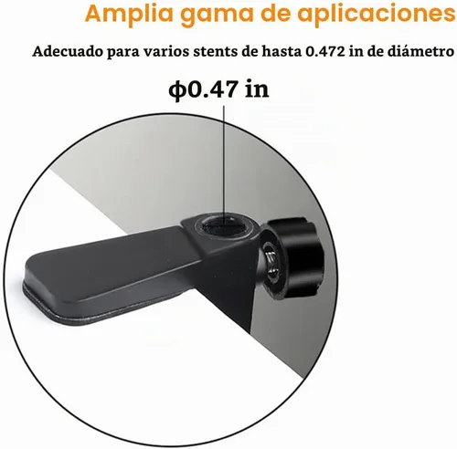 Vista 6 de Soporte de clip de aluminio con abrazadera en C para cámara/monitor, escritorio y soporte de mesa para micrófono/micrófono y tableta (negro)