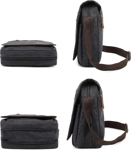 Vista 5 de Sechunk Pequeño bolso de hombro cruzado de lona vintage, Bb_284