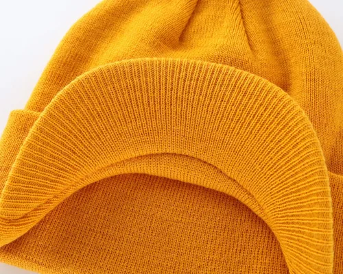 Vista 68 de Home Prefer - Gorro de invierno para hombre con visera, cálida y doble punto.
