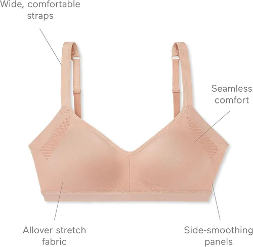 Vista 4 de Warner's Easy Does It - Brasier suave y cómodo para mujer, elasticidad sin costuras, sin aro, forro ligero, Rm3911a