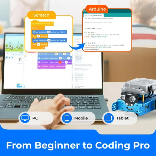 Vista 2 de Kit de Robot mBot de Makeblock, Robótica para Niños de 8 a 12 años, Aprende a Programar con Scratch y Arduino, Juguetes STEM Kits de Ciencia