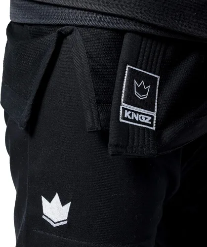Vista 5 de KINGZ Brazilian Jiu Jitsu Gi Kimono BJJ ligero y duradero para hombre, IBJJF Legal 400gsm Pearl Weave Pro Training El único