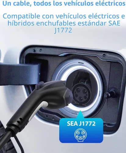 Vista 3 de Cable de extensión de cargador EV, cable de extensión J1772 de 50 amperios de 20 pies compatible con cargador EV de nivel 1/nivel 2, cable