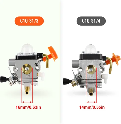 Vista 4 de HUZTL Carburador FS130R para Stihl FS130 FS310 FR130 HT130 KM130 Trimmer Brushcutter S173A 4180-120-0610 Carb w Tune Up Kit