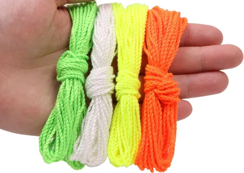 Vista 4 de Penta Angel 80 cuerdas Yoyo (10 cada uno: verde lima florescente, amarillo, naranja, azul, rosa, rojo, negro y blanco)