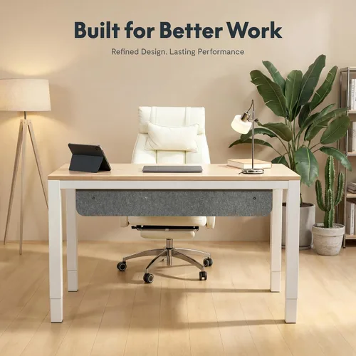Vista 4 de FLEXISPOT 4-Leg Standing Desk, A Complete Workplace System, Natural