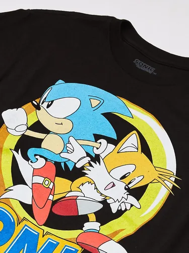 Vista 2 de SEGA Camiseta de manga corta Sonic The Hedgehog Tails para niños