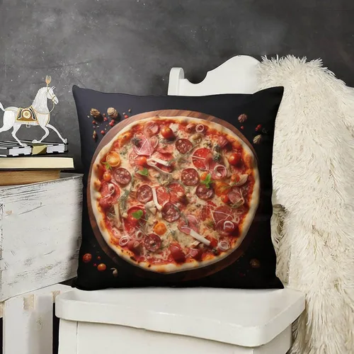 Vista 16 de Pots and Pans, Kitchen Clock and Cooking Art Velvet Square Decorative Throw Pillow Covers 12 "x12 Throw Pillow Covers for Outdoor Home Decor