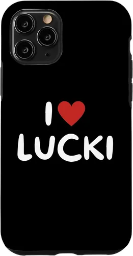 Vista 51 de Funda con corazón rojo para iPhone 16 I Love Lucki