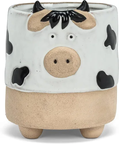 Vista 10 de Abbott Collection - Maceta de gres con gato en patas - Grande (12.7 cm de alto) Gres, gris, 5 "H