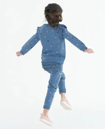 Vista 4 de RuffleButts Conjunto deportivo para bebéniña pequeña