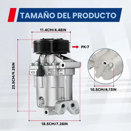 Vista 2 de Reemplazo de Compresor de Aire para Versa 2007-2012 Reemplazo para Tiida 2007-2015 CO 11155C 92600CJ60A 92600CJ60B 92600CJ60C