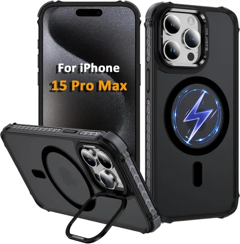 Vista 47 de Funda KETGII para iPhone 13, para iPhone 14, compatible con MagSafe, carga inalámbrica, resistente, a prueba de golpes, pata ajustable, delgada