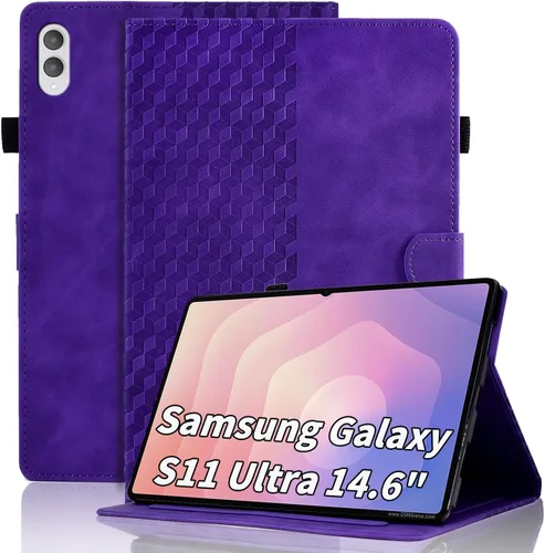 Vista 78 de Funda para Samsung Galaxy Tab S6 Lite 2024/2022/2020 de 10.4 pulgadas SM-P620/P625/P610/P613/P615/P619 de piel sintética, funda magnética con Negro