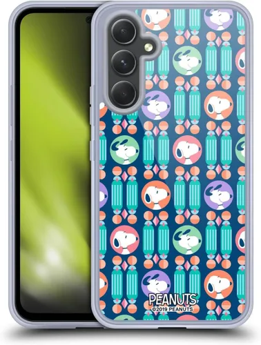 Vista 138 de Head Case Designs Snoopy Deco Dreams - Funda de gel con licencia oficial de Peanuts Blue Pattern [protección de grado militar] compatible con Google