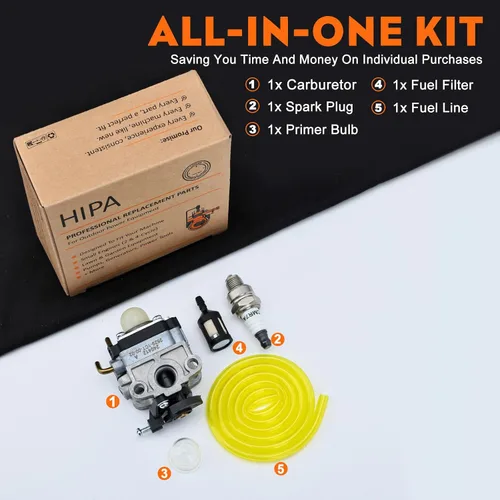 Vista 5 de Hipa Carburador C430 compatible con Ryobi S430 X430 309370002 RY34001 RY34421 RY34441 RY34005 RY34442 RY34445 RY34422 RY34425 30cc