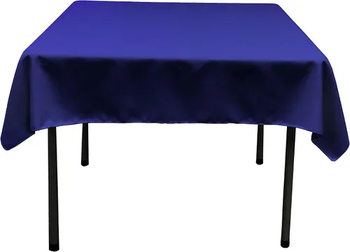 Vista 81 de LA Linen. Mantel cuadrado de popelina de poliéster