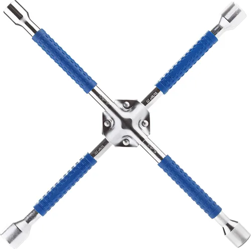 Vista 8 de CARTMAN Llave universal de llanta resistente de 14 pulgadas Llave de hierro para neumáticos de 4 vías Built with sturdy thick steel structure, 4