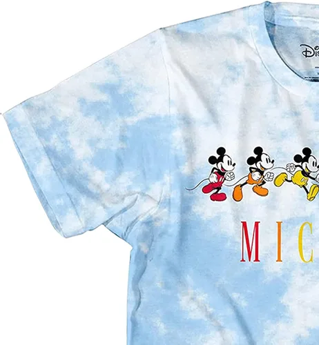 Vista 5 de Disney Camisa de Mickey Mouse para hombre, diseño clásico de Mickey Mouse Tie Dye
