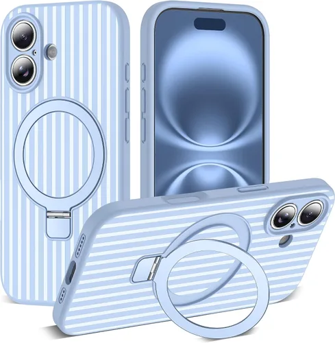 Vista 23 de SKYLMW Funda diseñada para iPhone 11 con soporte magnético invisible Compatible con Mag-Safe, a prueba de caídas de grado militar, a prueba