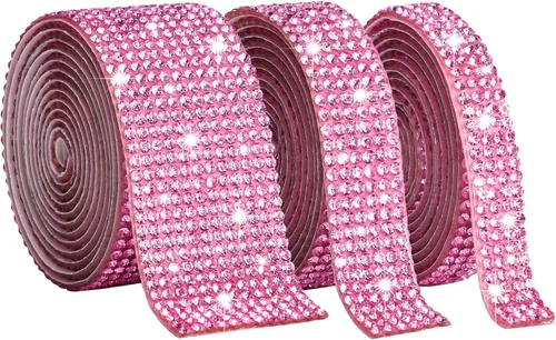 Vista 12 de Gartful Bedazzling - Tiras de diamantes de imitación autoadhesivas de varios anchos para manualidades, decoración de teléfono, jarrones, fiesta