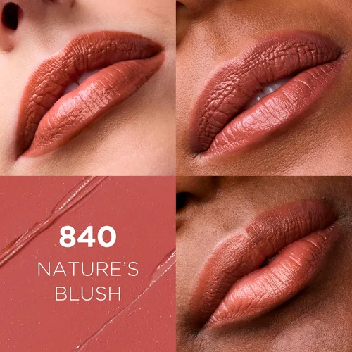 Vista 2 de L'Oreal Paris - Lápiz labial Colour Riche Original cremoso, hidratante con acabado satinado, 840 Nature's Blush, 1 unidad