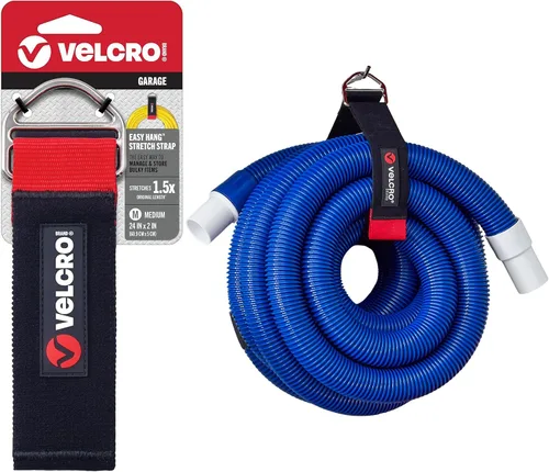 Vista 7 de VELCRO Brand Correa de almacenamiento elástica fácil de colgar, resistente que soporta 20 libras, se estira 1.5 veces de longitud, cables