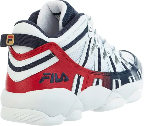 Vista 4 de Fila Zapatos de espagueti Stackhouse para hombre 125 Blanco/Azul Vestido/Rojo Fila