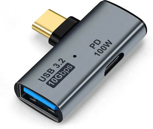 Vista 8 de Adaptador USB C OTG, carga PD tipo C de 100 W a divisor USB C dual para iPhone 15 Pro Max, Google TV Chromecast 2020, MacBook, Samsung Galaxy