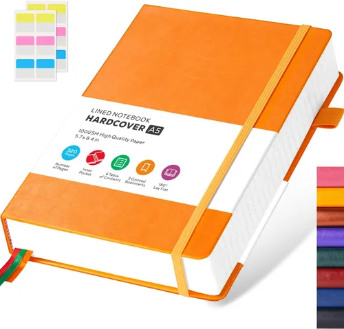 Vista 31 de FOCUS DAY Cuaderno de tapa dura 8.5 x 11, cuaderno de 320 páginas tamaño A4 grande para la universidad con líneas para la escuela y el trabajo, gran