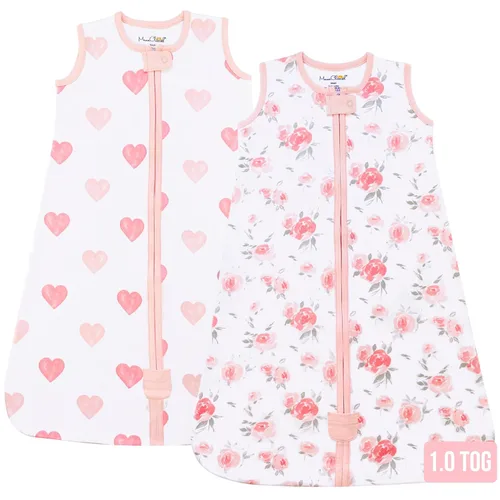 Vista 36 de Mama Cheetah Saco de dormir para bebé de 0.5 TOG, Manta portátil de algodón orgánico para bebé con cremallera bidireccional, Saco de dormir