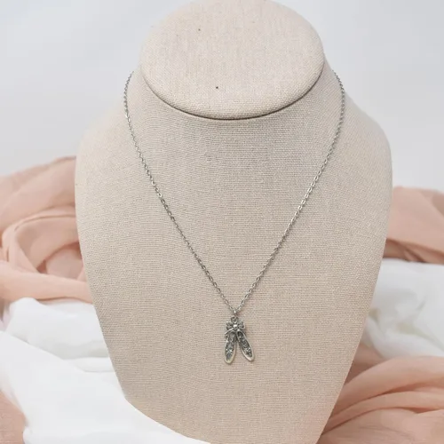 Vista 4 de Ballet Slipper Necklace 16 Inch Stainless Steel Cable Chain with 2 Inch Extender Dance Gifts for Girls Silver Ballerina Slippers Girls