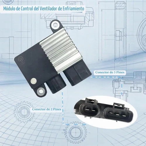 Vista 3 de PBAP Módulo de control de ventilador de enfriamiento 5 pernos 89257-12010