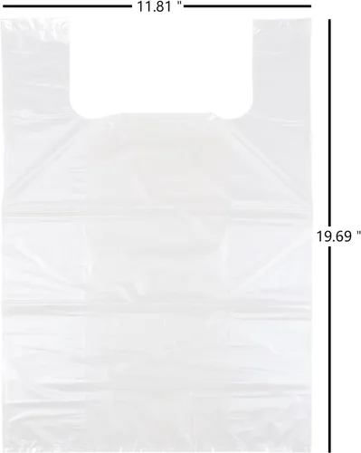 Vista 3 de 1000 bolsas de plástico transparente de la camiseta de las cuentas, bolsos plásticos manejados de la camiseta