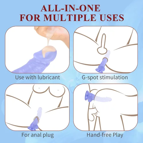Vista 4 de Consolador sexual realista de 7 pulgadas, consolador suave con eje curvado para estimulación del punto G vaginal, material seguro para el cuerpo