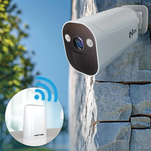Vista 5 de Night Owl Cámaras de 1080p con batería sin cables con concentrador y microSD de 64 GB, alertas de movimiento, visión remota, sin tarifas mensuales