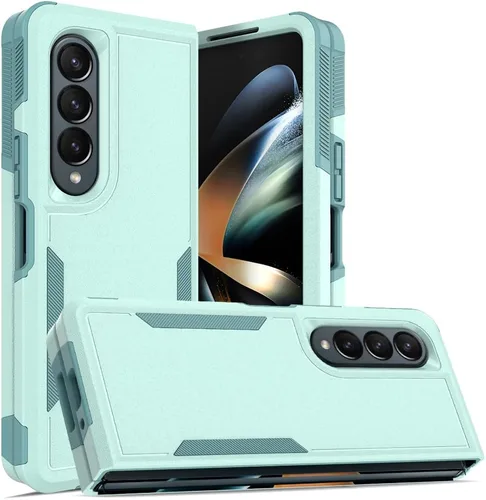 Vista 66 de Funda WOGROO para Samsung Galaxy Z Fold 4 - Funda protectora para teléfono a prueba de golpes, duradera, negra