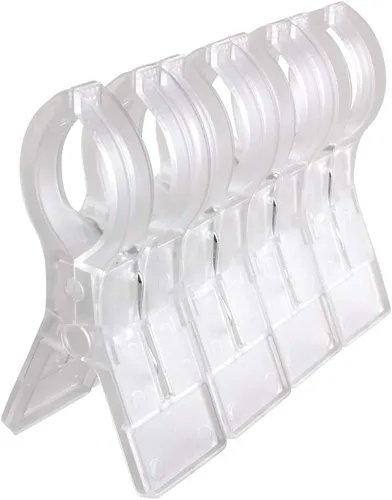Vista 4 de WARMBUY Clips para toallas de plástico transparente, paquete de 8