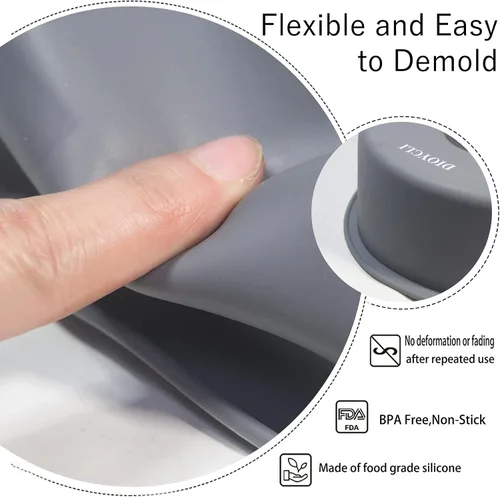Vista 3 de Dioycli - Moldes de silicona para tartas número 0, 10 pulgadas 3D DIY Mold, Easy Release & Nonstick, BPA-free, Heat Resistant from -40°F to 446°F