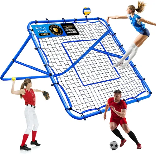 Vista 10 de Red de rebote de voleibol y béisbol, red de rebote de sóftbol, red de rebote de lacrosse de ajustes rápidos, equipo de práctica de rebote rápido