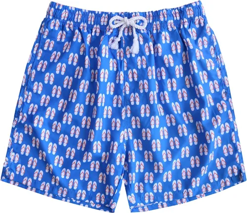 Vista 11 de INGEAR Performance SPF50+ - Traje de baño para hombre, de secado rápido, pantalones cortos de playa con forro de malla Aqua Flamingo