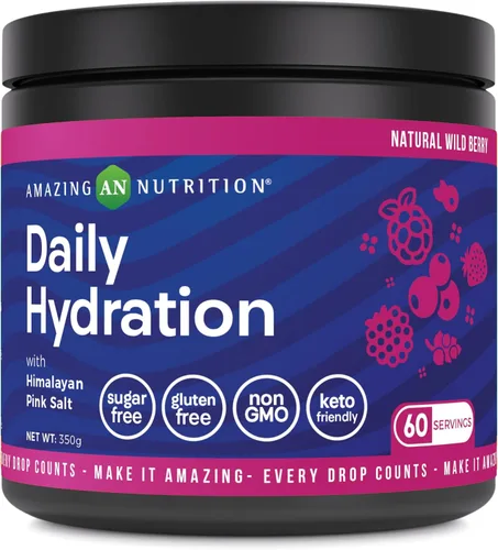 Vista 7 de Amazing Nutrition Hidratación diaria, polvo de electrolitos, 30 porciones, empaquetado con minerales esenciales, sin azúcar, apto para dieta