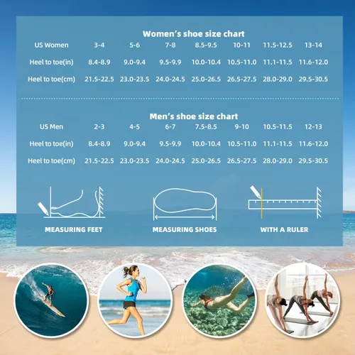 Vista 7 de Zapatos acuáticos para mujeres y hombres, secado rápido, para natación, playa, yoga, ejercicio, alberca, campamento, artículos deportivos