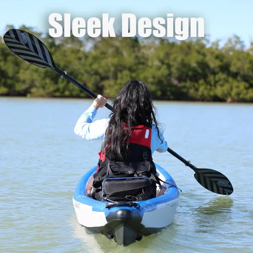 Vista 6 de Sea Eagle RazorLite Kayak inflable – Ligero, punto caído, kayak de turismo de alta velocidad – Solo o en tándem – Asiento trasero alto, remo (s)